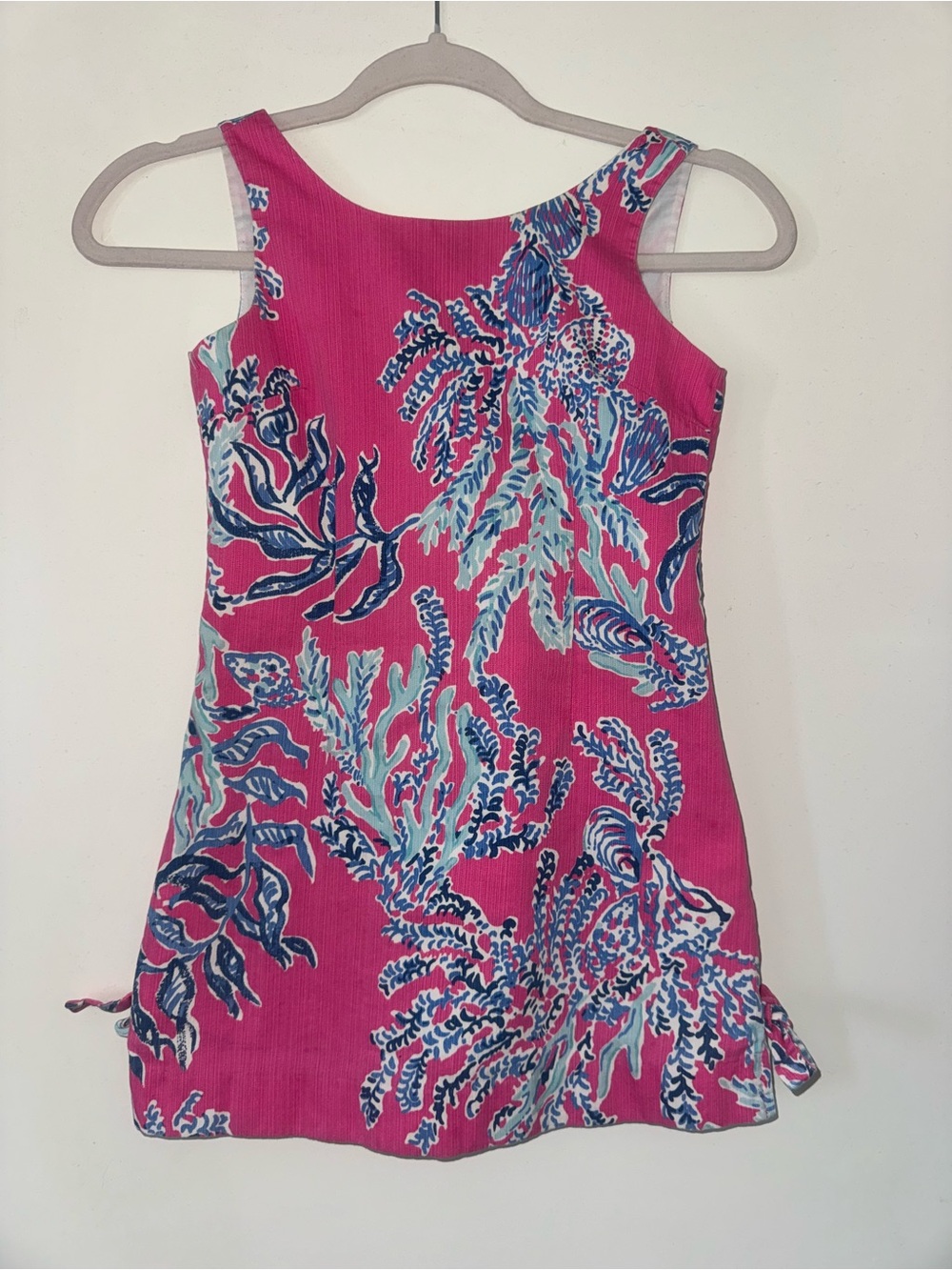 Lilly Pulitzer Pink and Blue Floral Zip-Front Dress (I would say for age 6-7)
